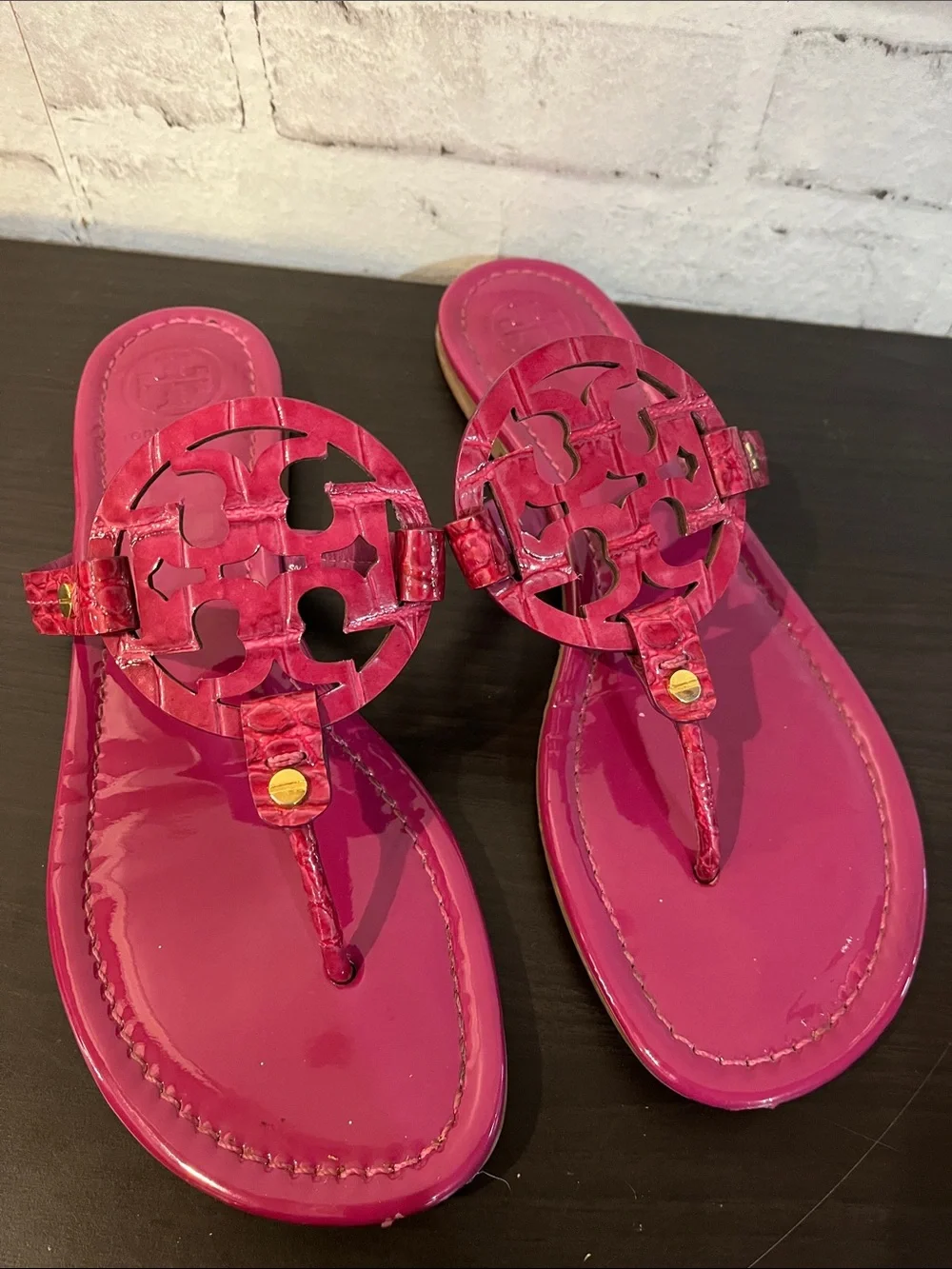 Tory Burch Miller patent sandals